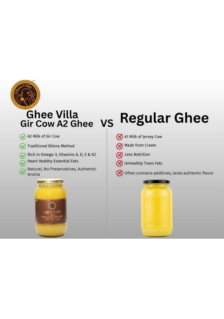 Gheevilla Cow Ghee 500Ml Glass Bottle (500 Ml)
