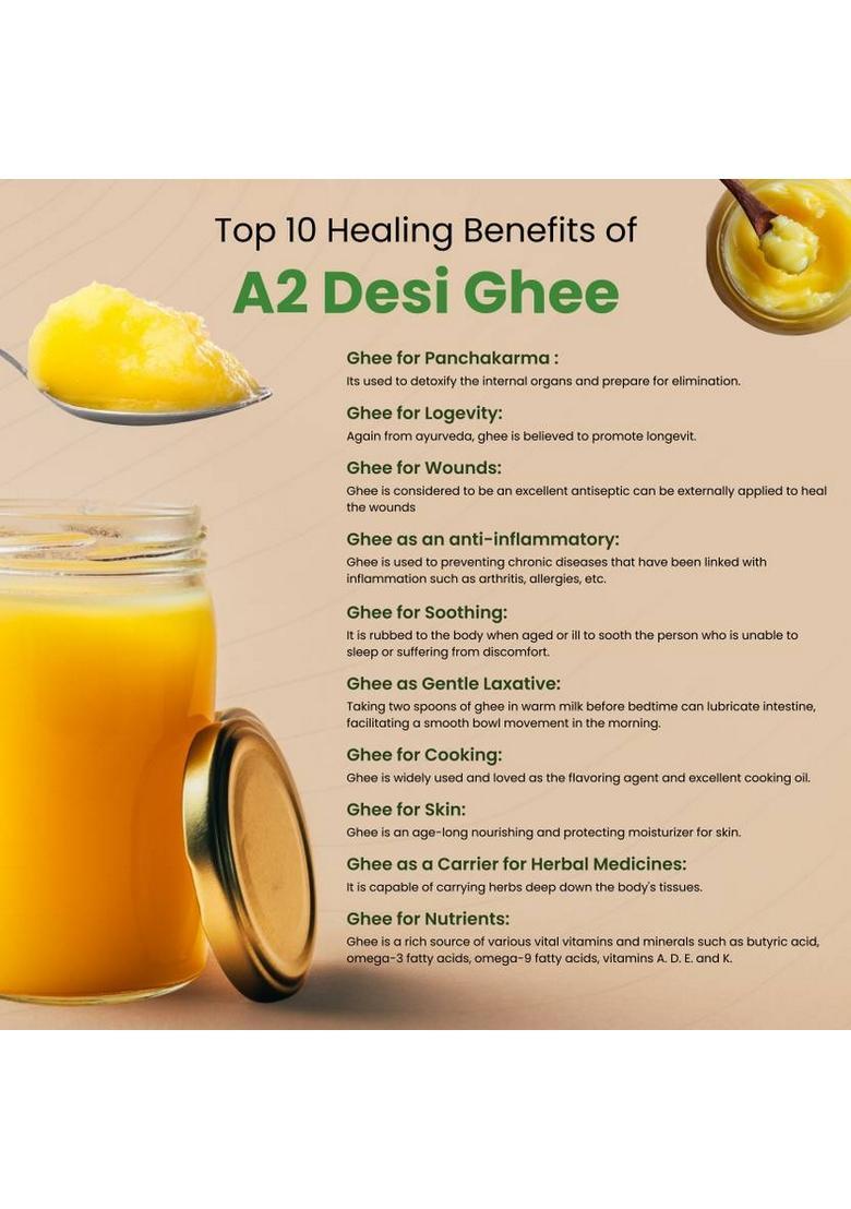 Vedcare Ghee | Desi Cow Pure, Natural & Healthy Glass Bottle (1 L)