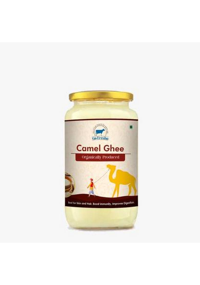 Go Fresho Desi Camel Ghee|Promotes Brain Health, Strong Immunity And Digestion Ghee Glass Bottle (500 Ml)