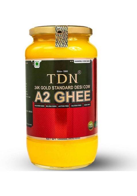 Tdn A2 Ghee|Desi Ghee 1Kg|Ghee 1Kg|Organic Ghee|Bilona Ghee|A2 Bilona Glass Bottle (1 L)