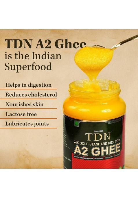 Tdn A2 Ghee|Desi Ghee 1Kg|Ghee 1Kg|Organic Ghee|Bilona Ghee|A2 Bilona Glass Bottle (1 L)