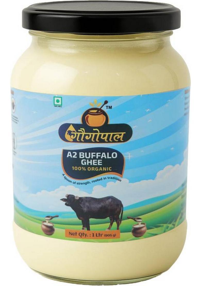 Gaugopal Pure A2 Buffalo Ghee Glass Bottle (1 L)