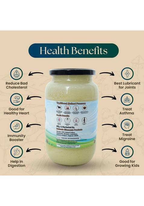 Gaugopal Pure A2 Buffalo Ghee Glass Bottle (1 L)