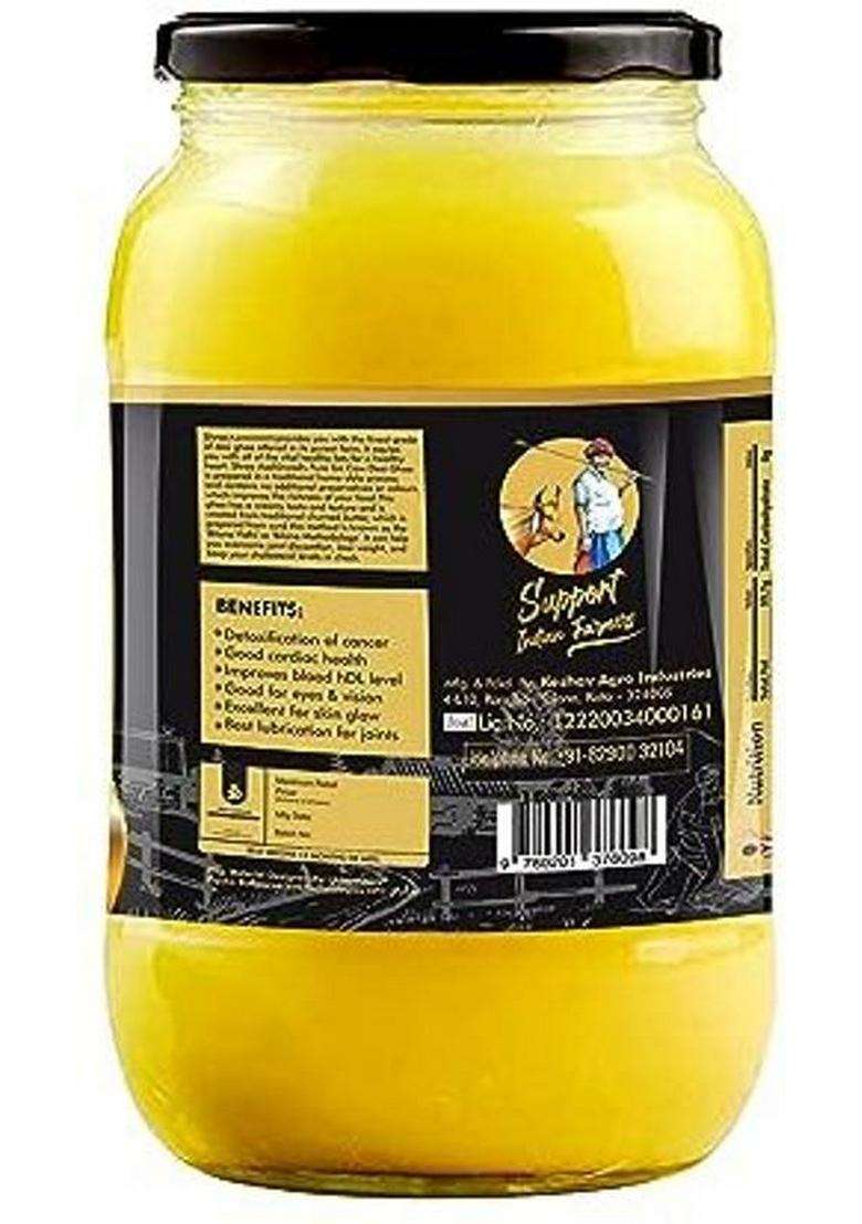 Shree Aanantam A2 Gir Cow Ghee - 1L X 2|100% Pure Cow|Bilona Method|Curd-Churned Glass Bottle (1 L, Pack Of 2) - Indya