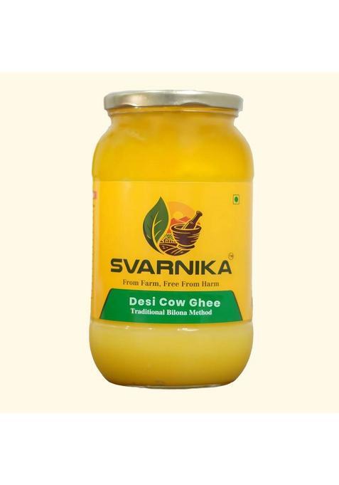 Svarnika Pure Desi Cow Ghee Glass Bottle |Bilona Traditional Method (1 Kg)
