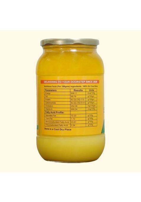 Svarnika Pure Desi Cow Ghee Glass Bottle |Bilona Traditional Method (1 Kg)