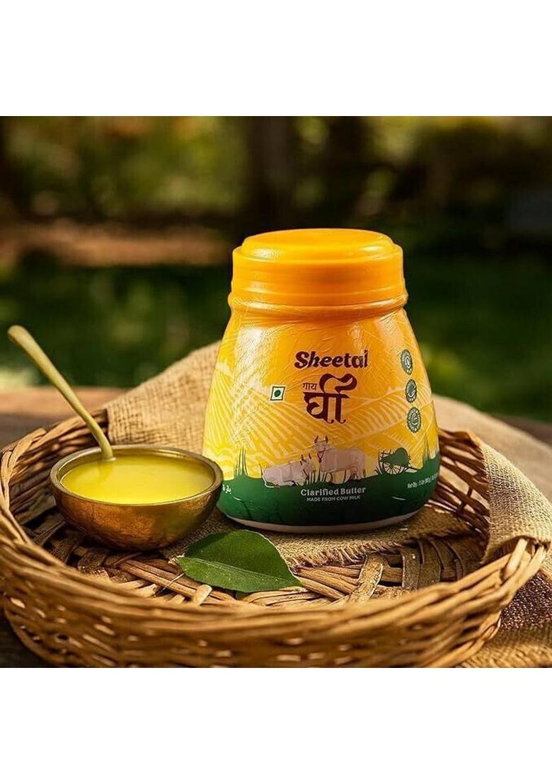 Sheetal Pure & Natural Cow Ghee 500Ml|Ideal For Cooking, Ayurveda, Pooja | A2-Grade Plastic Bottle (500 Ml)