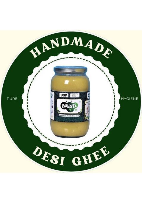 Mristi A2 Cow Handmade Desi Ghee,Lab Certified,Made By Belona Methood Ghee Glass Bottle (1000 Ml)