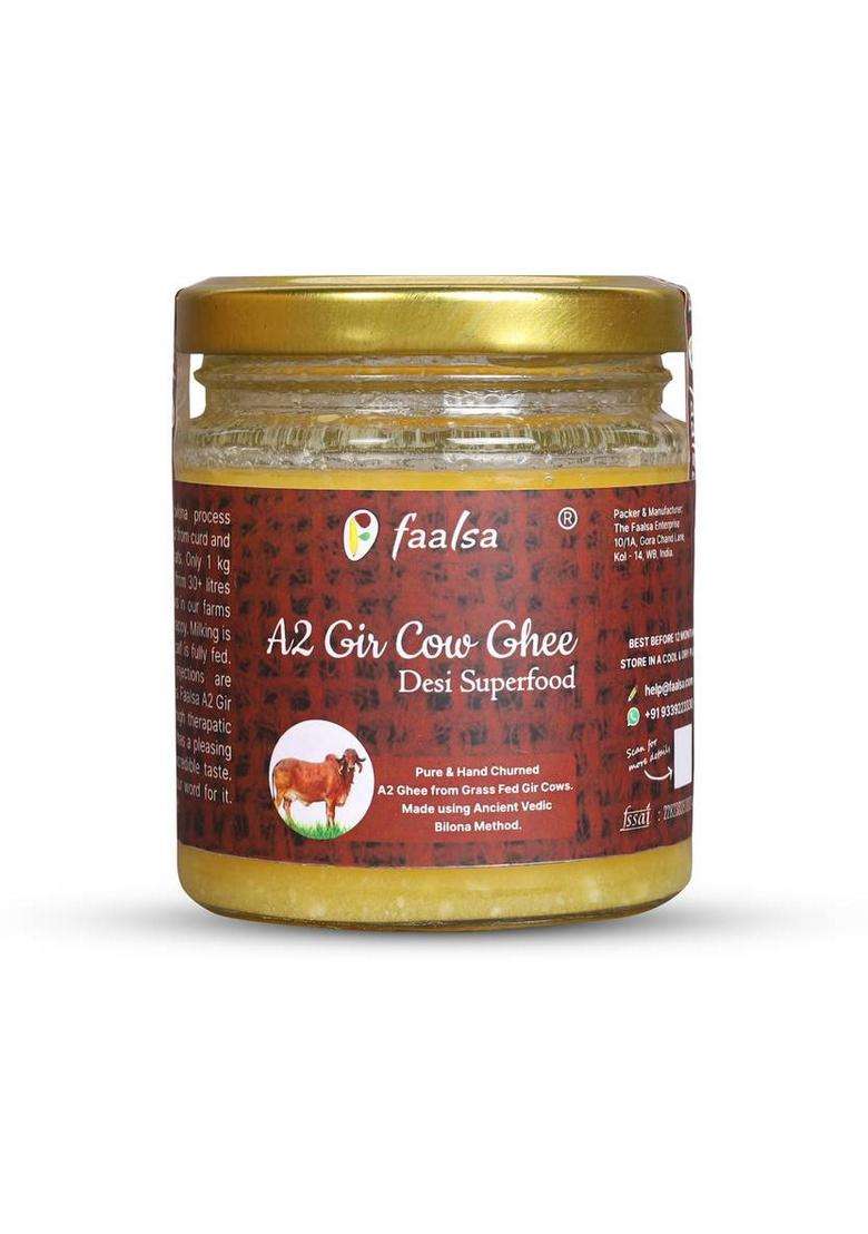 Faalsa A2 Gir Cow Ghee Desi Super Food Glass Bottle (150 Ml) - Indya