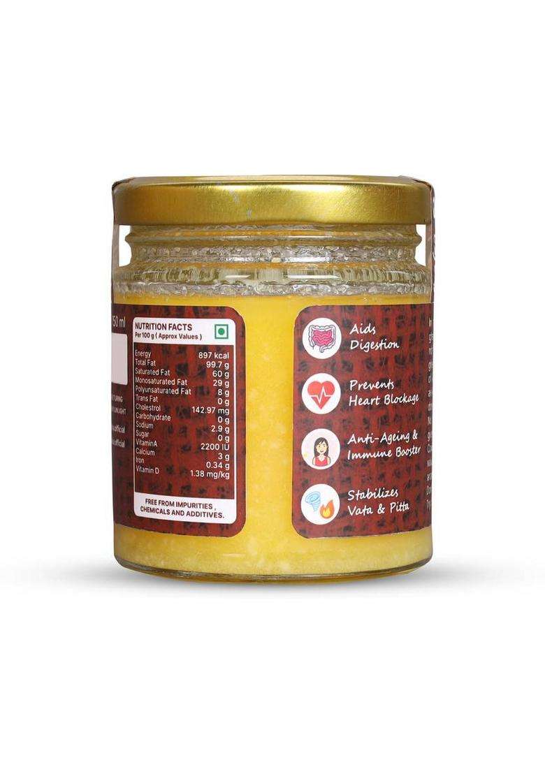 Faalsa A2 Gir Cow Ghee Desi Super Food Glass Bottle (150 Ml) - Indya