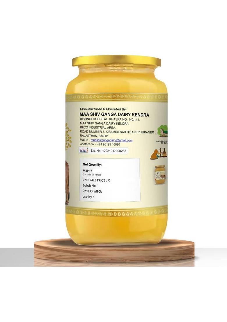 Go Fresho A2 Desi Gir Cow | Bilona Method|Pure,Healthy| Ghee Glass Bottle (500 G)