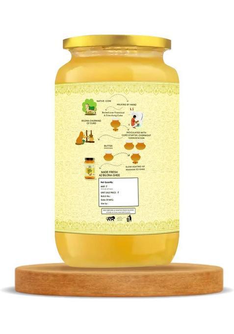 Go Fresho A2 Desi Gir Cow | Bilona Method|Pure,Healthy| Ghee Glass Bottle (500 G)