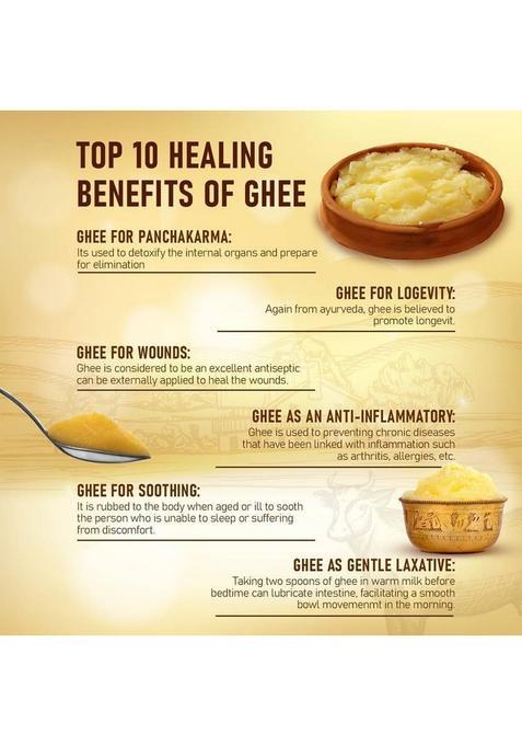 Go Fresho A2 Desi Cow | Method Pure & Handmade Ghee Glass Bottle (1 Kg)