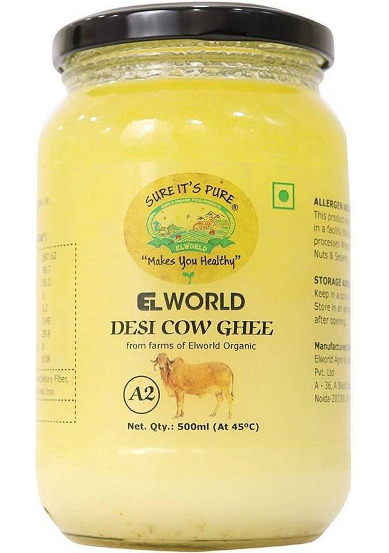 Elworld El-Cow-Ghee Ghee Glass Bottle (500 Ml)