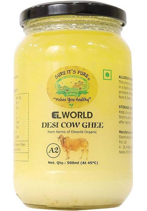 Elworld El-Cow-Ghee Ghee Glass Bottle (500 Ml)