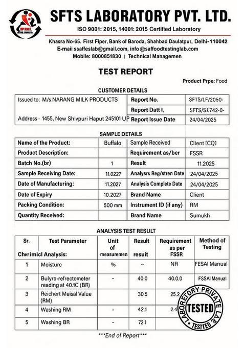 Sumukh Buffalo Desi Ghee, Traditional Bilona Method, Pure, Natural And Healthy Ghee Glass Bottle (1 L)