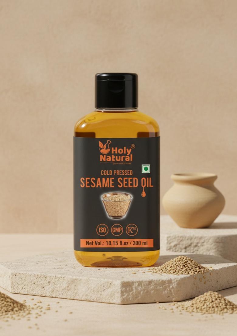 Holy Natural Organic Cold Pressed Seed Sesame Oil Plastic Bottle (300 Ml)