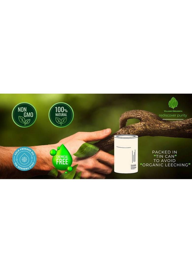 Village Organica Cold Pressed Sesame Oil | Til Pure & Unadulterated Chemical Free Tin (1 L)