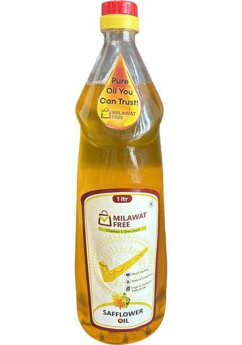 Milawat Free Safflower Oil, Vitamin E Enriched Oil Plastic Bottle (1 L)