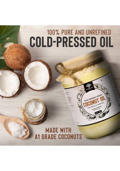 Vanalaya Cold Pressed Virgin Coconut Oil For Cooking, Hair & Skin Glass Bottle (500 Ml)