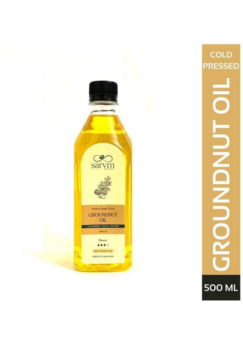 Sarvm Naturals Premium Single Origin Groundnut Oil 500 Ml Pet Bottle (500 Ml)