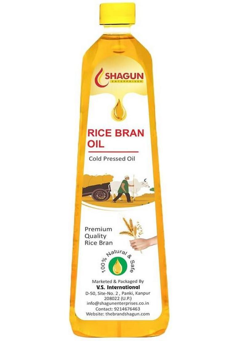 Shagun Rice Bran Oil 1 Litre | Cooking Plastic Bottle (1 L)