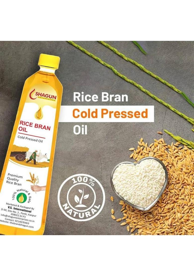 Shagun Rice Bran Oil 1 Litre | Cooking Plastic Bottle (1 L)