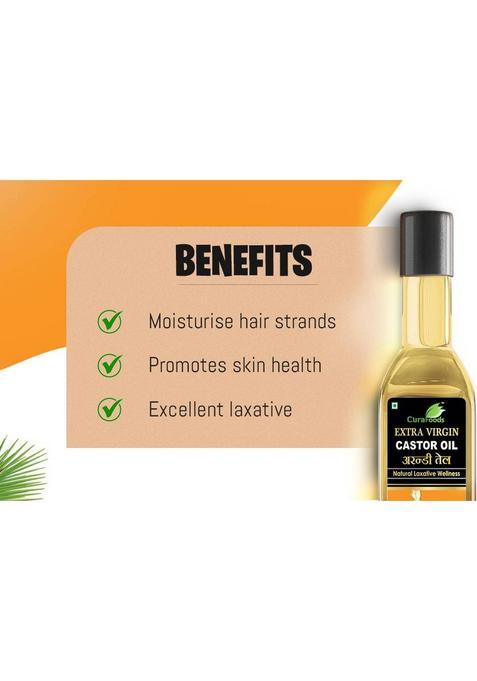 Cura Arandi Oil 200Ml | Natural Laxative Reducing Joint Pain Castor Plastic Bottle (200 Ml)