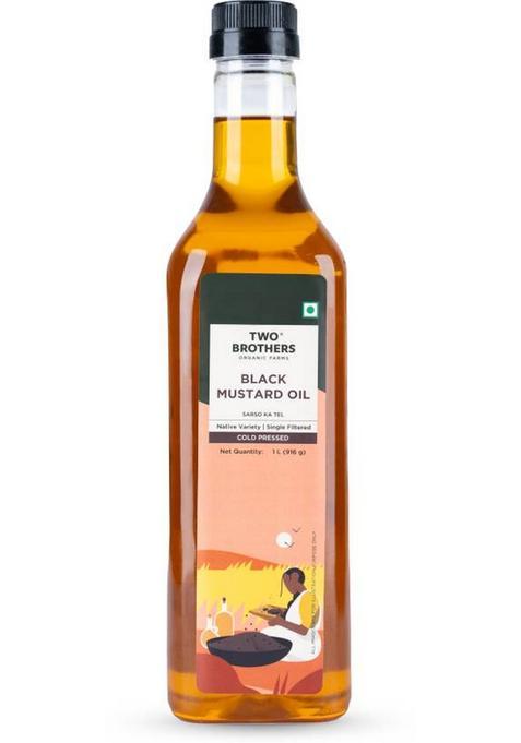 Two Brothers Organic Farms Black Mustard Oil Plastic Bottle (1 L)