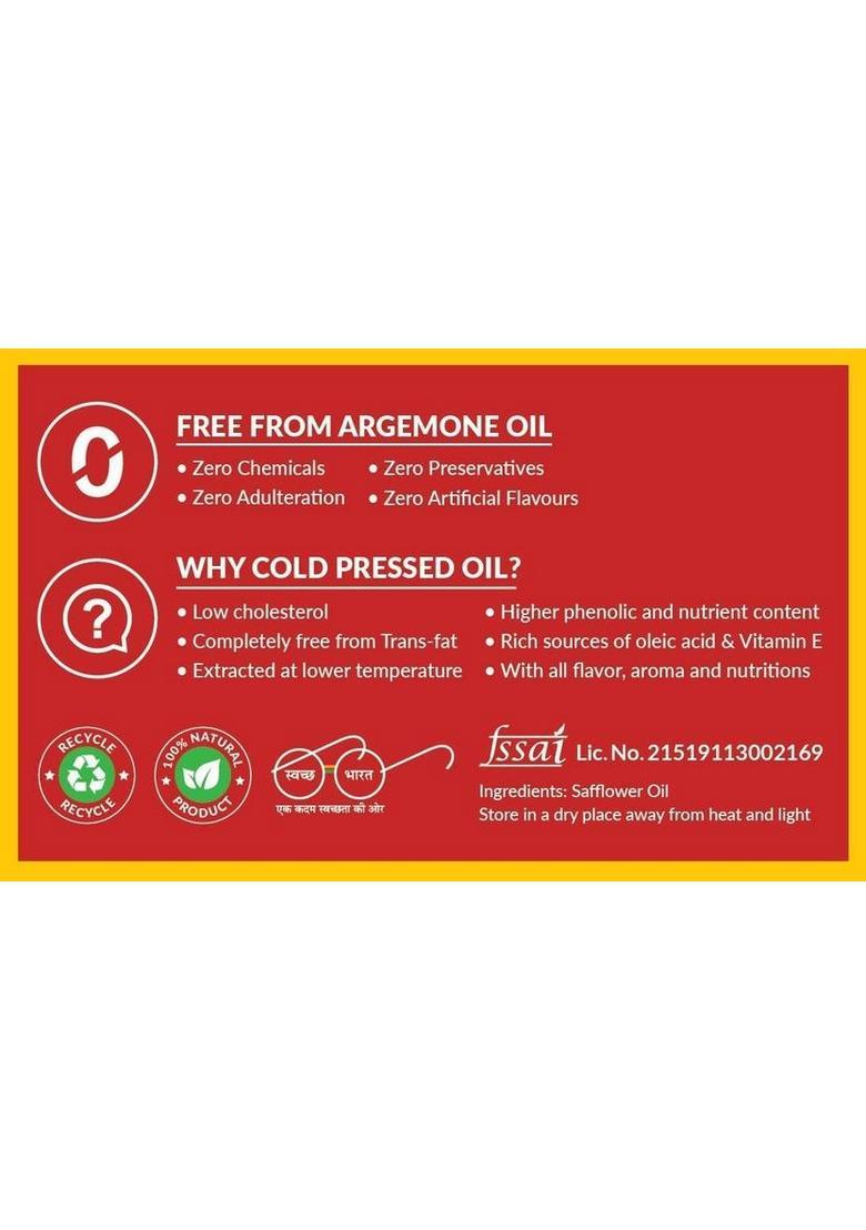 Woodfress Wooden Cold Pressed Safflower Oil 1L