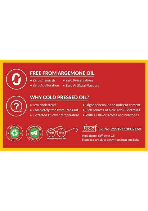 Woodfress Wooden Cold Pressed Safflower Oil 1L