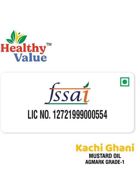 Healthy Value Kachi Ghani Pure Mustard Oil/Sarson Tel 1 Litre | Oil Pet Bottle (1 L)