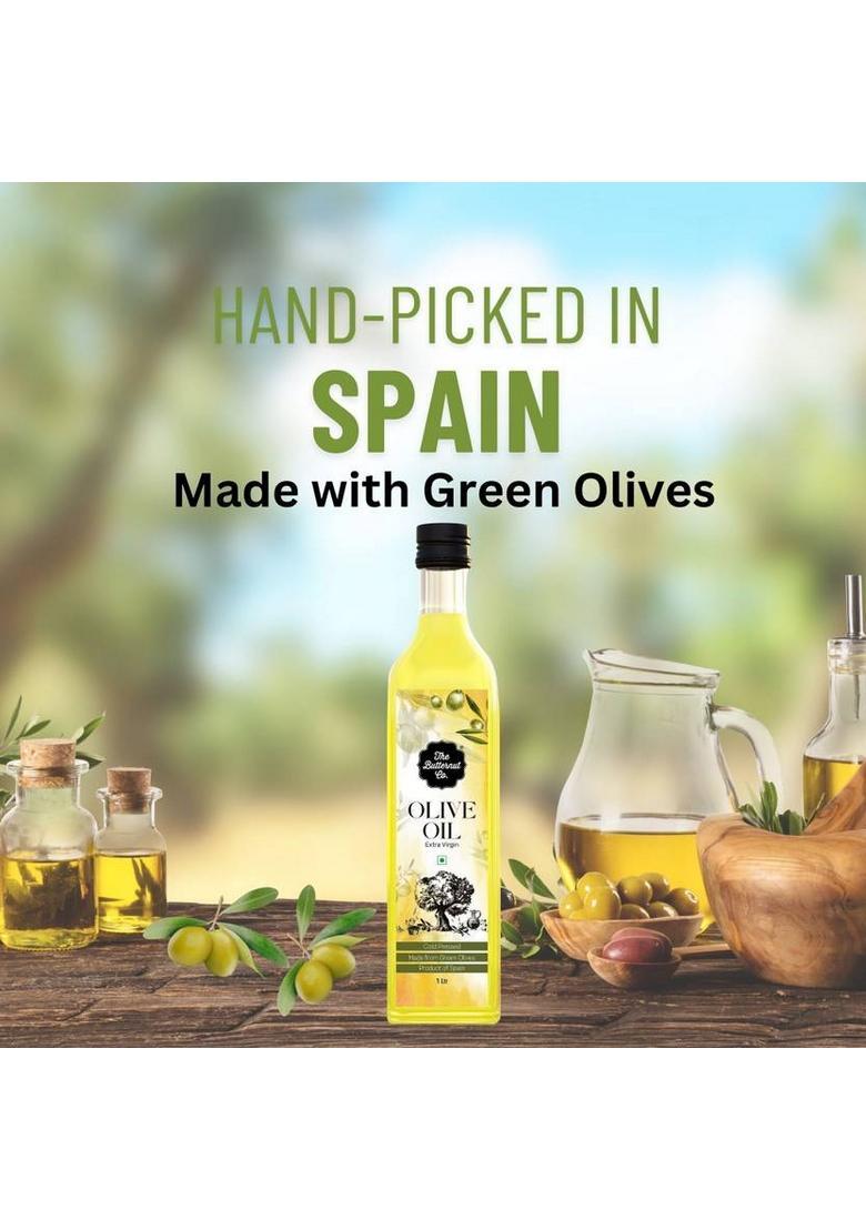 The Butternut Co. Cold Pressed Extra Virgin Olive Oil Evo, Premium Cooking Jar (1 L)