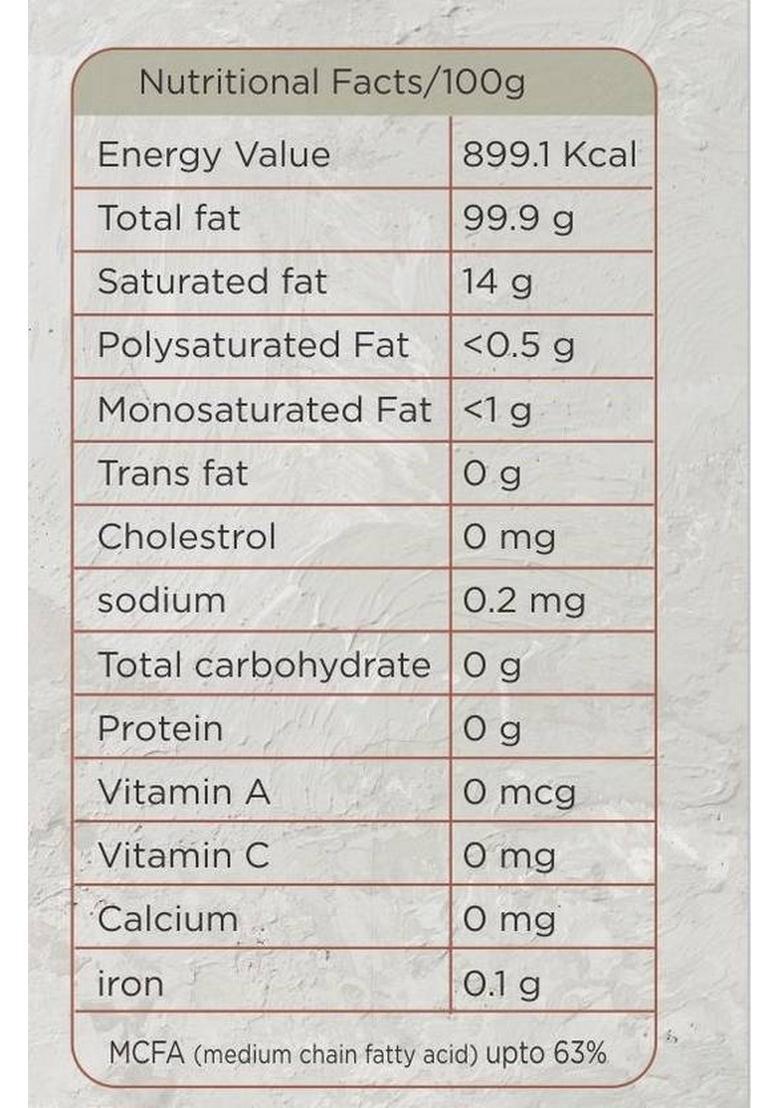 Econut Extra Virgin Coconut Oil 250 Ml Glass Bottle (250 Ml)