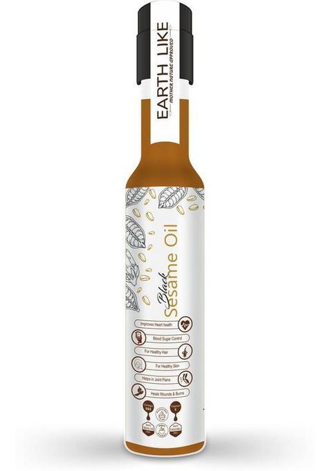 Earth Like Wood Pressed |Cold |Chekku |Kachi Ghani Black Sesame Oil Pet Bottle (250 Ml)