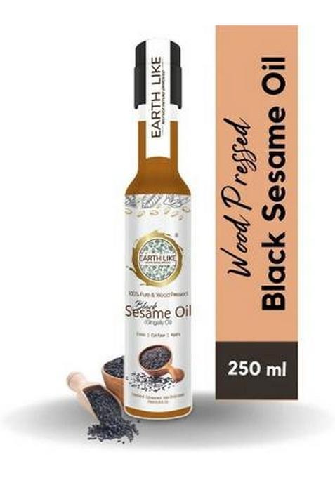 Earth Like Wood Pressed |Cold |Chekku |Kachi Ghani Black Sesame Oil Pet Bottle (250 Ml)