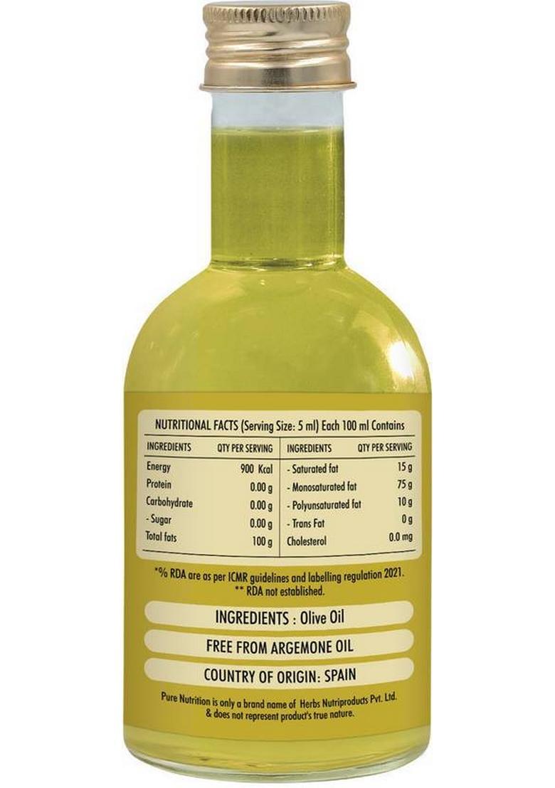 Pure Nutrition Extra Light Olive Oil 250Ml | For Cooking, Salads, Skin & Hair| Pack Of 2 Pet Bottle (2 X 250 Ml)