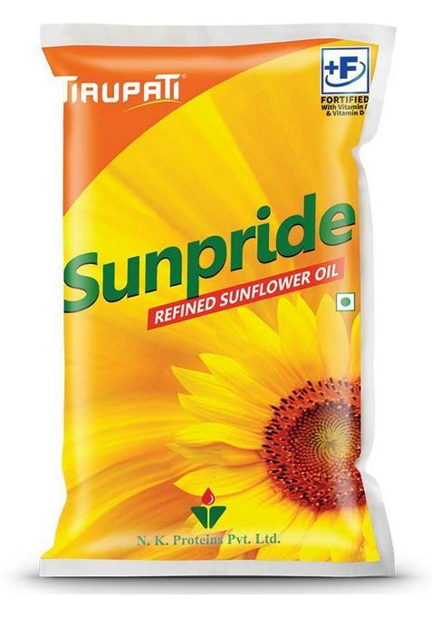Tirupati Sunpride Refined Sunflower Oil Pouch (1 L)