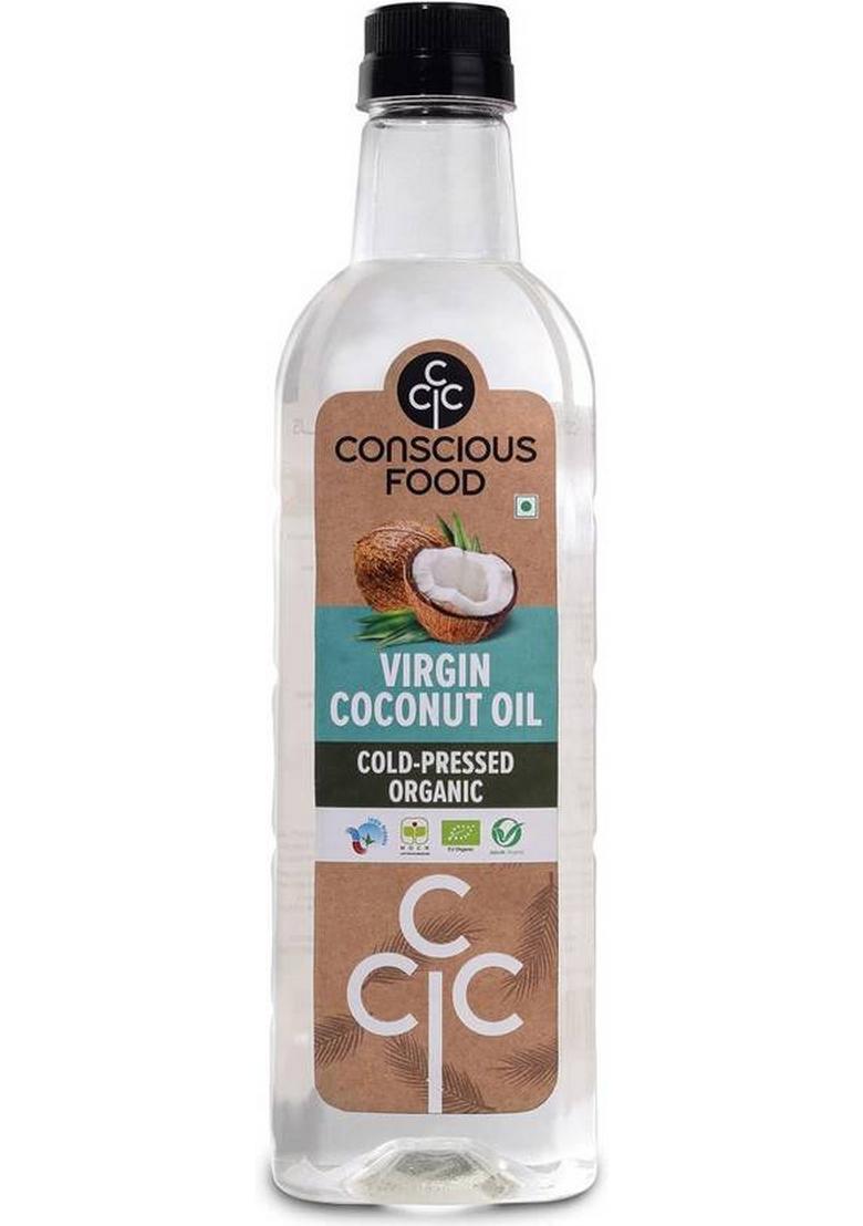 Conscious Food Organic Cold Pressed Virgin Coconut Oil 500Ml | Good For Skin And Hair Care Pet Bottle (500 Ml)