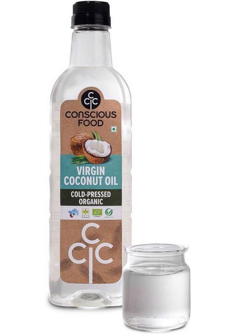Conscious Food Organic Cold Pressed Virgin Coconut Oil 500Ml | Good For Skin And Hair Care Pet Bottle (500 Ml)
