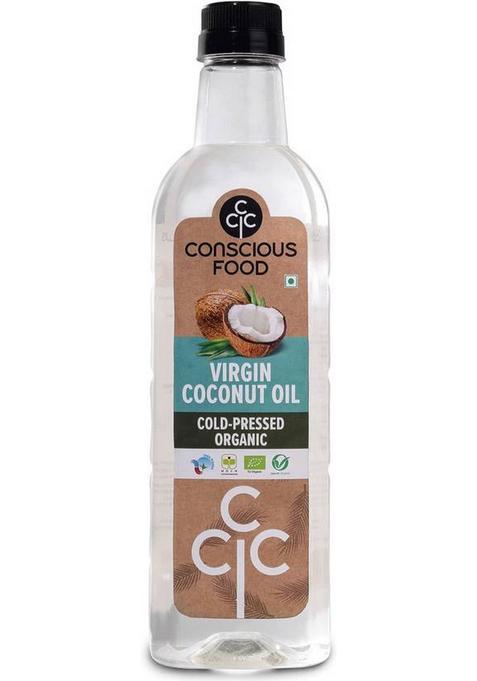 Conscious Food Organic Cold Pressed Virgin Coconut Oil 500Ml | Good For Skin And Hair Care Pet Bottle (500 Ml)