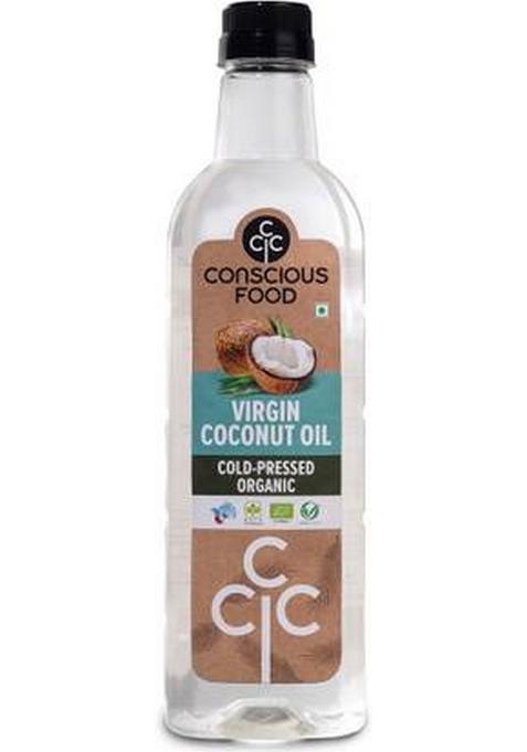 Conscious Food Organic Cold Pressed Virgin Coconut Oil 500Ml | Good For Skin And Hair Care Pet Bottle (500 Ml)