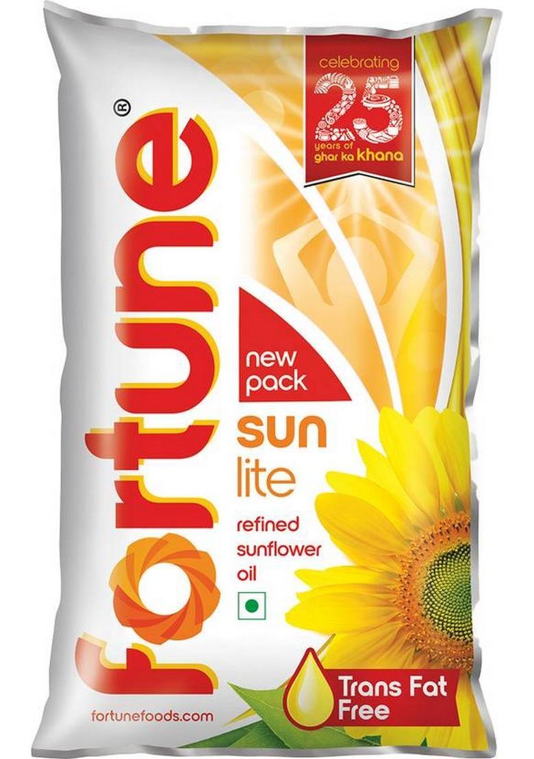 Fortune Sunlite Refined Sunflower Oil Pouch (800 G)
