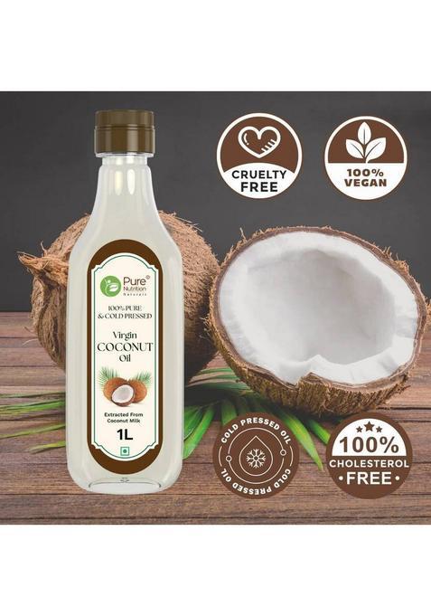 Pure Nutrition Cold Pressed Virgin Coconut Oil 1000Ml Pet Bottle (1 L)