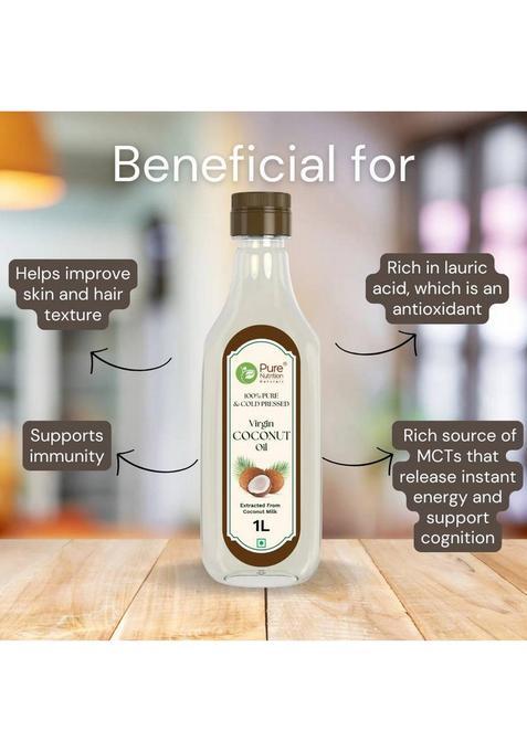 Pure Nutrition Cold Pressed Virgin Coconut Oil 1000Ml Pet Bottle (1 L)