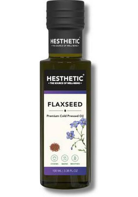 Hesthetic Premium Cold Pressed Flaxseed Oil Glass Bottle (100 Ml)