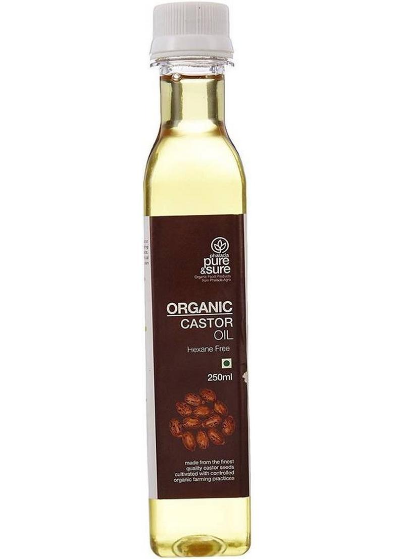 Pure & Sure Organic Castor Oil | No Pasticides , Chemicals 250Ml (Pack Of 1) Pet Bottle (250 Ml)