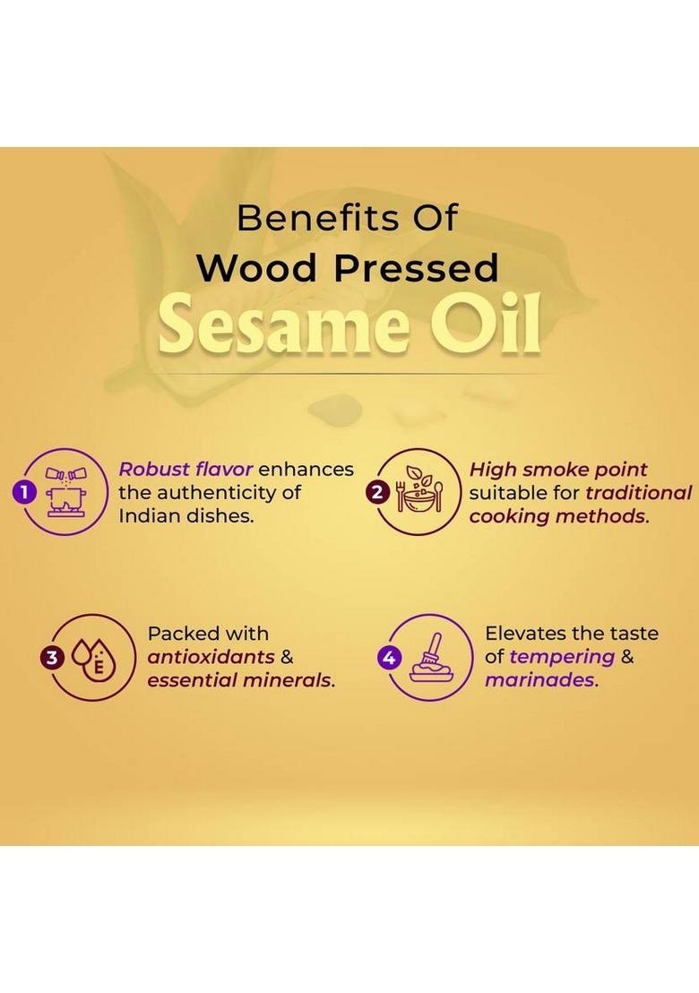 Healthify Organics Wood Pressed Black Sesame Oil Kacchi Ghani,Plastic Bottle Plastic (100 Ml)