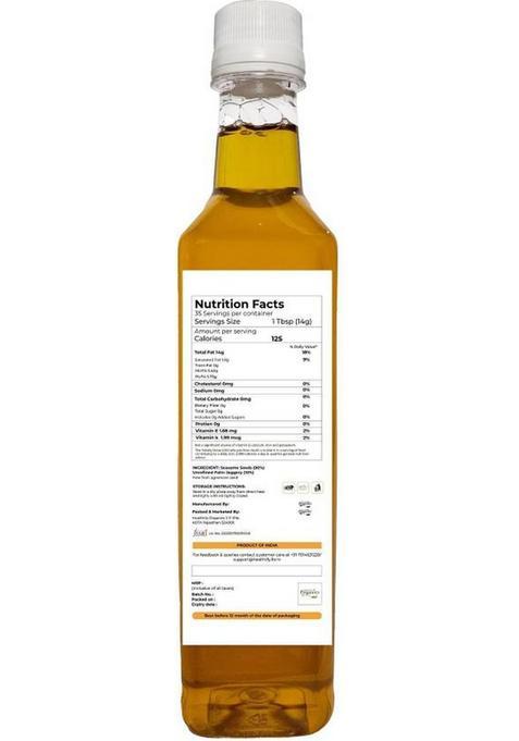 Healthify Organics Wood Pressed Black Sesame Oil Kacchi Ghani,Plastic Bottle Plastic (100 Ml)