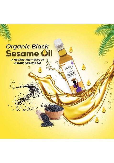 Healthify Organics Wood Pressed Black Sesame Oil Kacchi Ghani,Plastic Bottle Plastic (100 Ml)